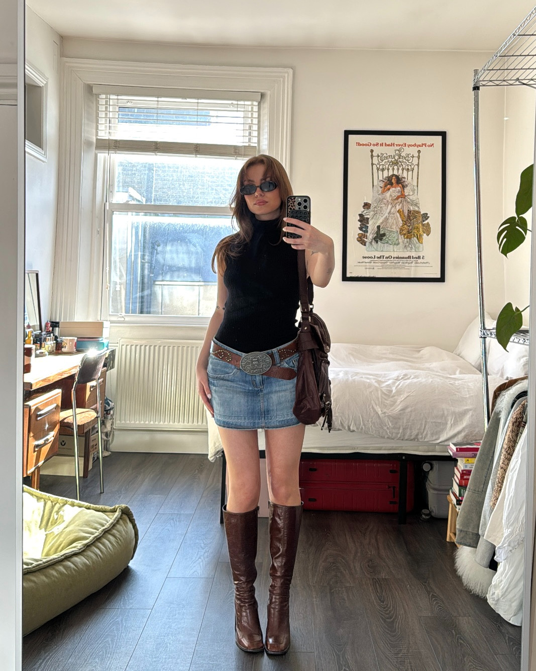 turtleneck mini skirt boots outfit 

 #LTKuk #LTKsummer #LTKeurope