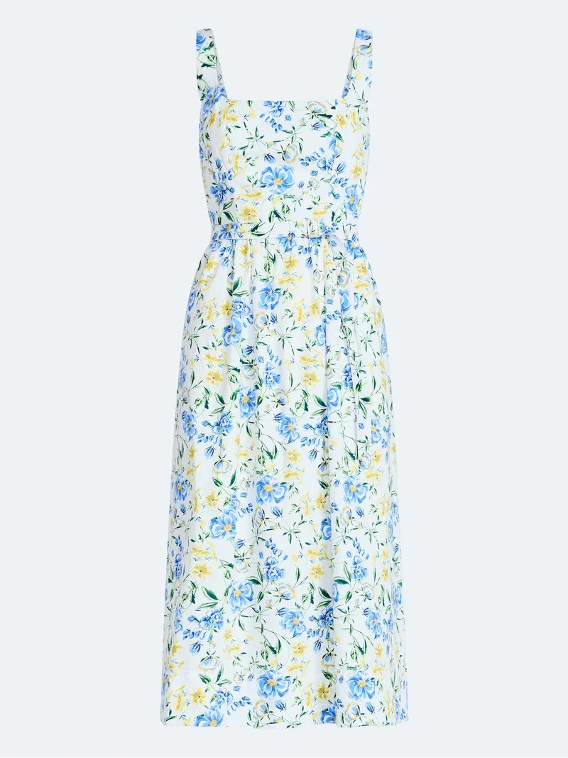 Free Assembly Women’s and Women's Plus Sleeveless Belted Cotton Midi Dress, Sizes XS-4X | Walmart (US)