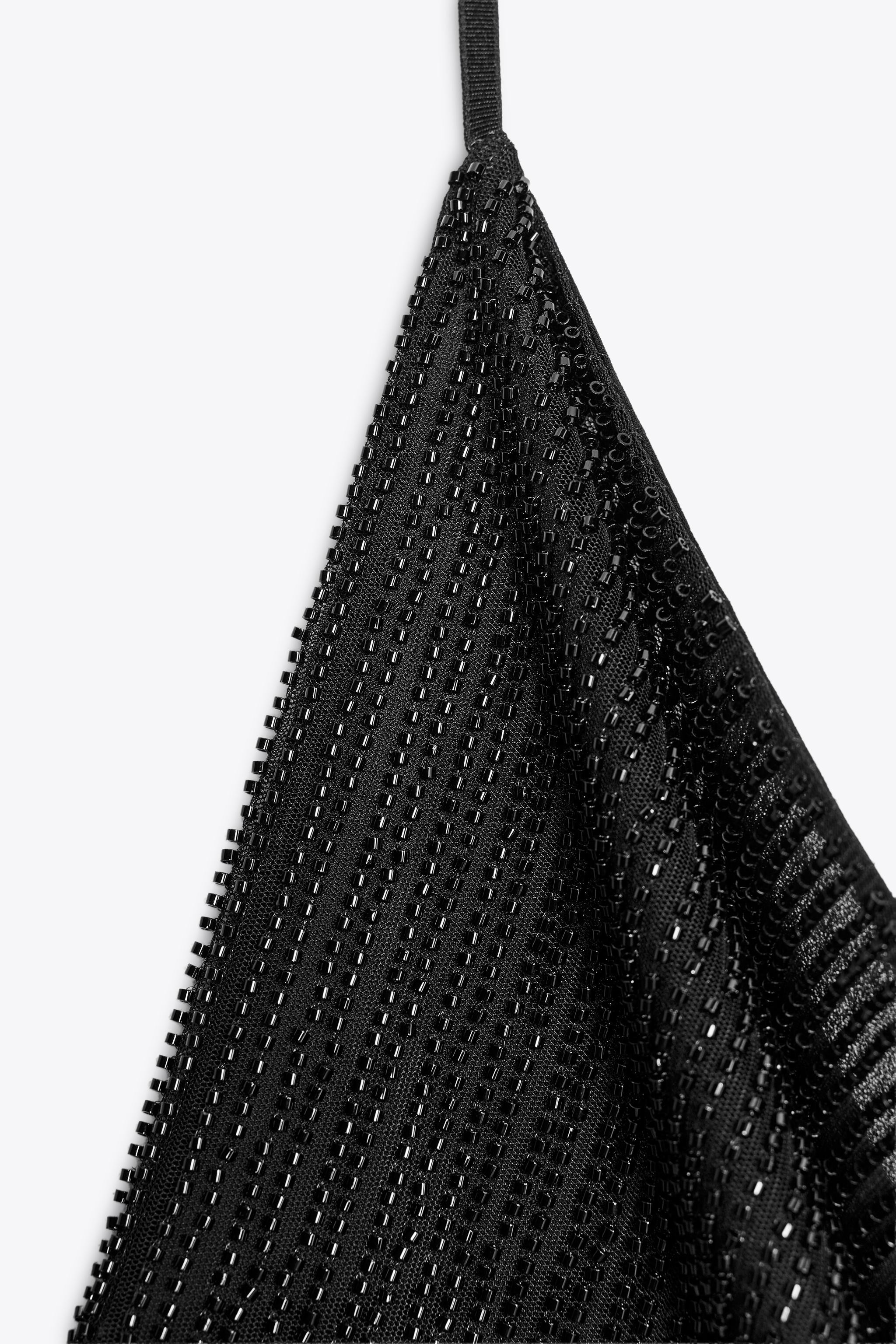 BEADED DRAPED TOP | Zara UK