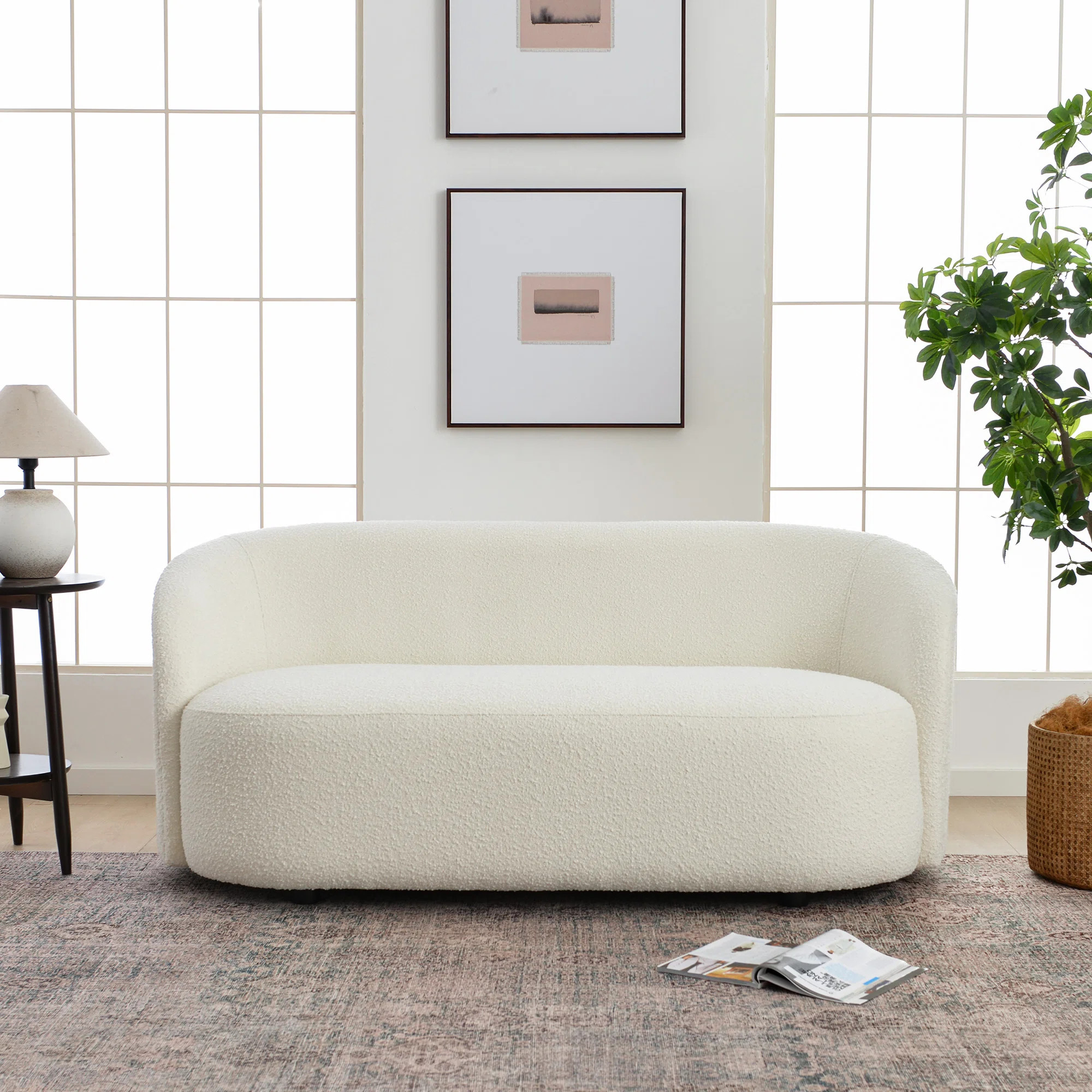 Charleah 68'' Wide Boucle Upholstered Loveseat Sofa | Wayfair North America