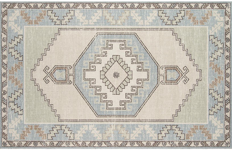 Karima Rug, Light Blue | One Kings Lane