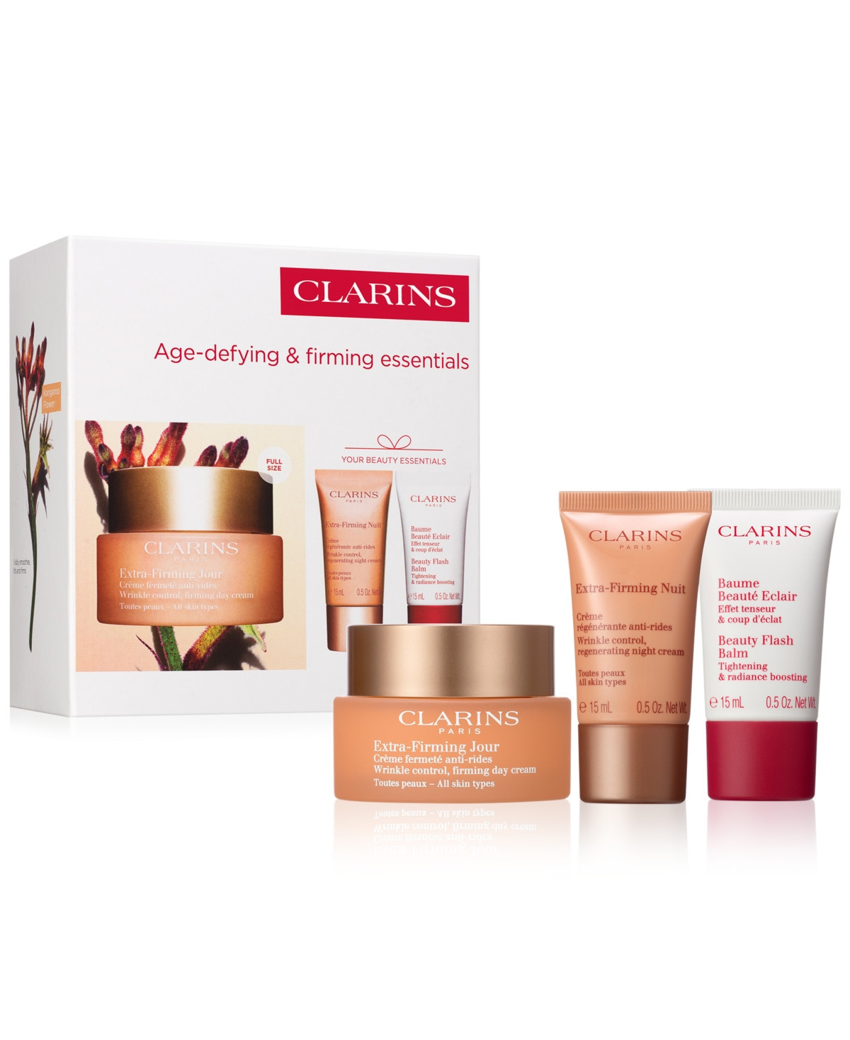 Clarins 3-Pc. Limited-Edition Extra-Firming & Smoothing Skincare Starter Set | Macy's