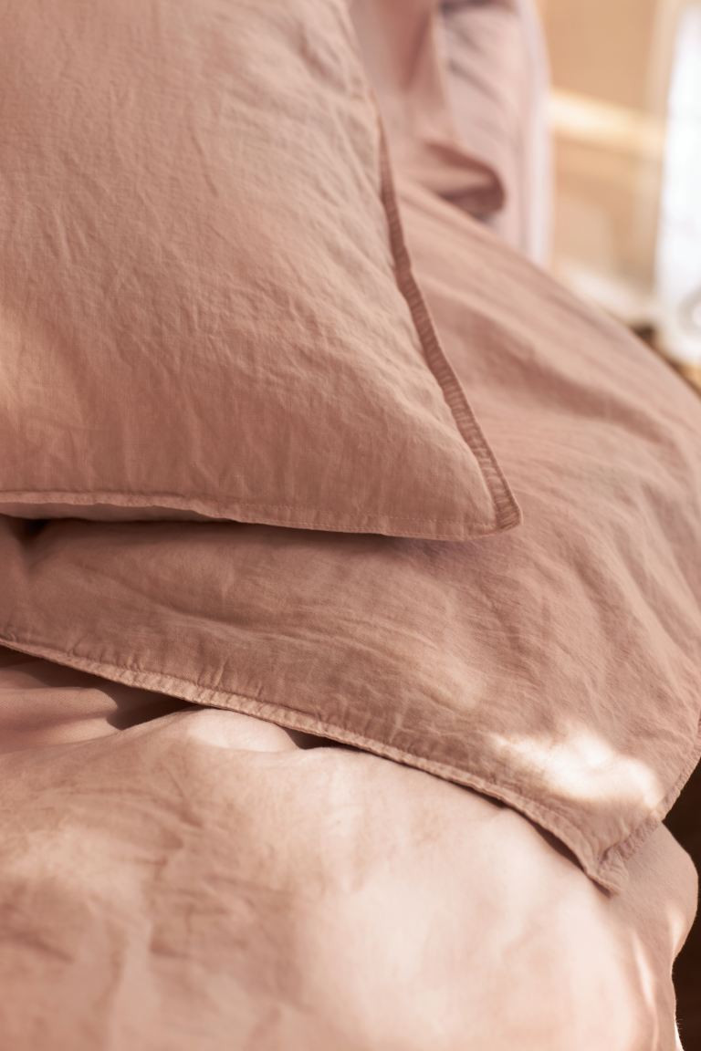 Linen-blend double/king size duvet cover set | H&M (UK, MY, IN, SG, PH, TW, HK)