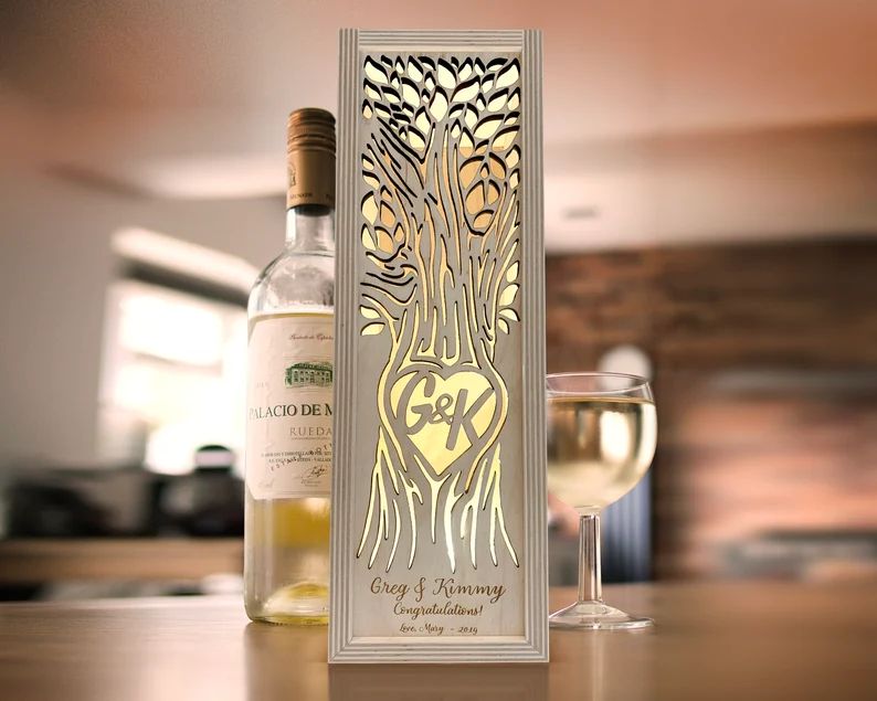 BOGO Custom Engraved Lantern Wine Box Sustainable Home Décor | Etsy | Etsy (US)
