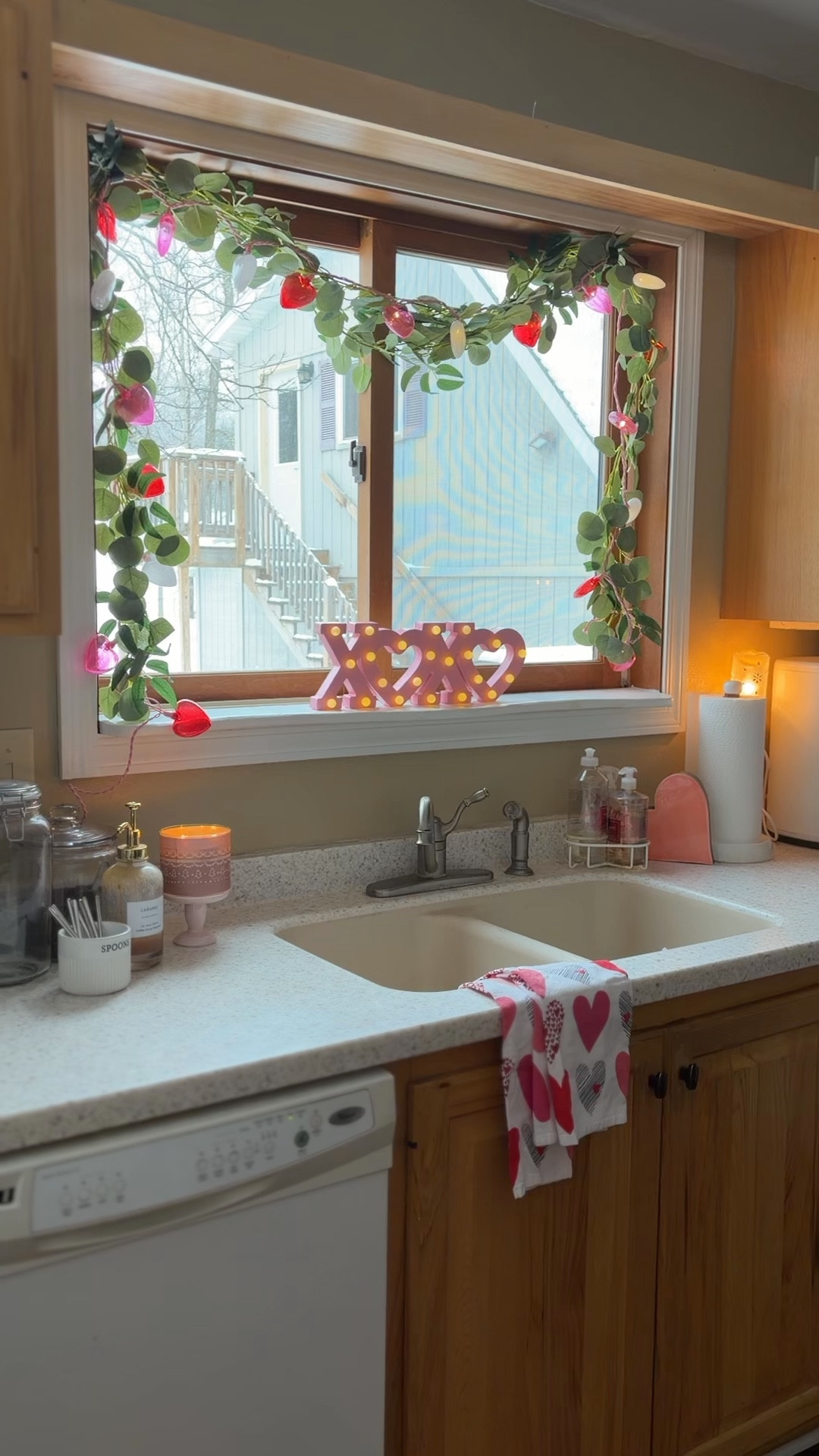 Valentine’s Decor 2026 - new version of my most popular valentines garland kitchen decor look! 

#LTKmomlife #LTKHome #LTKSeasonal