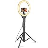 UBeesize 12’’ Ring Light with Tripod, Selfie Ring Light with 62’’ Tripod Stand, Light Rin... | Amazon (US)