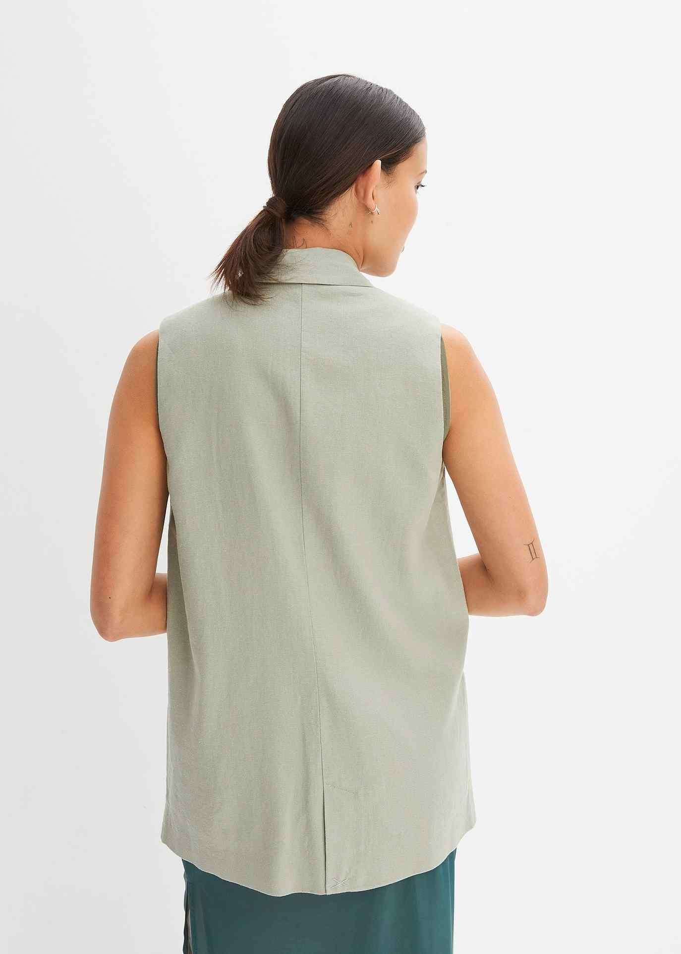 Lange Weste aus Leinen | Bonprix DE