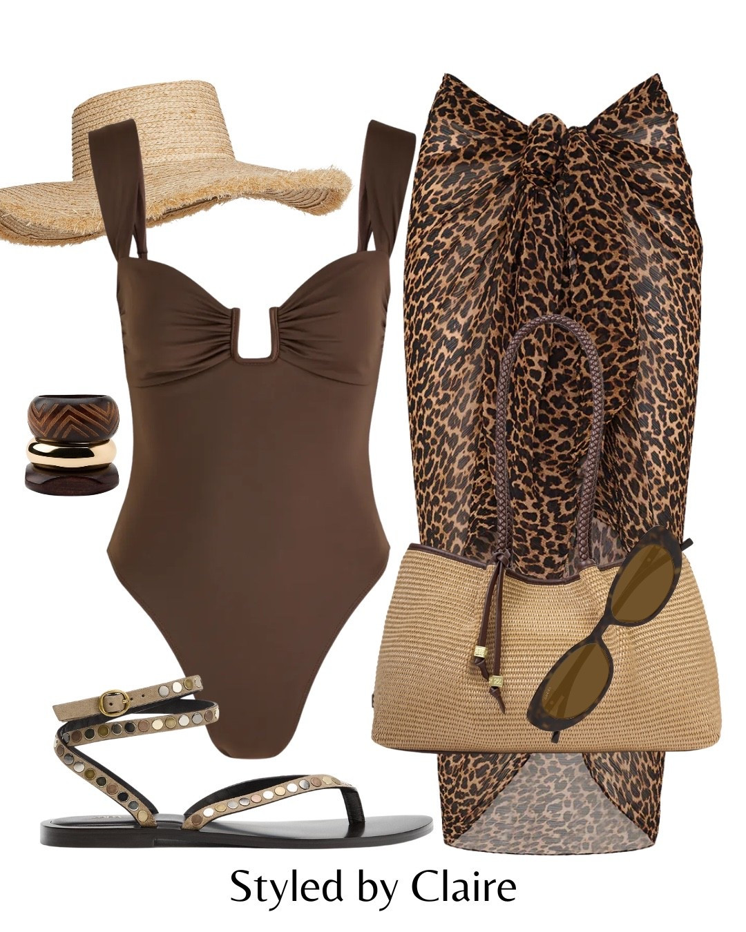 ANIMAL PRINT SARONG❤️‍🔥
Tags: away that day swimwear swim swimsuit one piece espresso Cannes Zara sandals gladiator raffia bag Katie Loxton woven hat wooden bracelets sunglasses beach club Dubai Barcelona Ibiza chic women’s style holiday vacationn

#LTKstyletip #LTKsummer #LTKswimwear