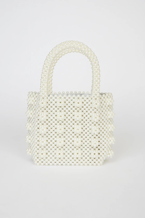 Mickey White Pearl Mini Handbag | Lulus (US)