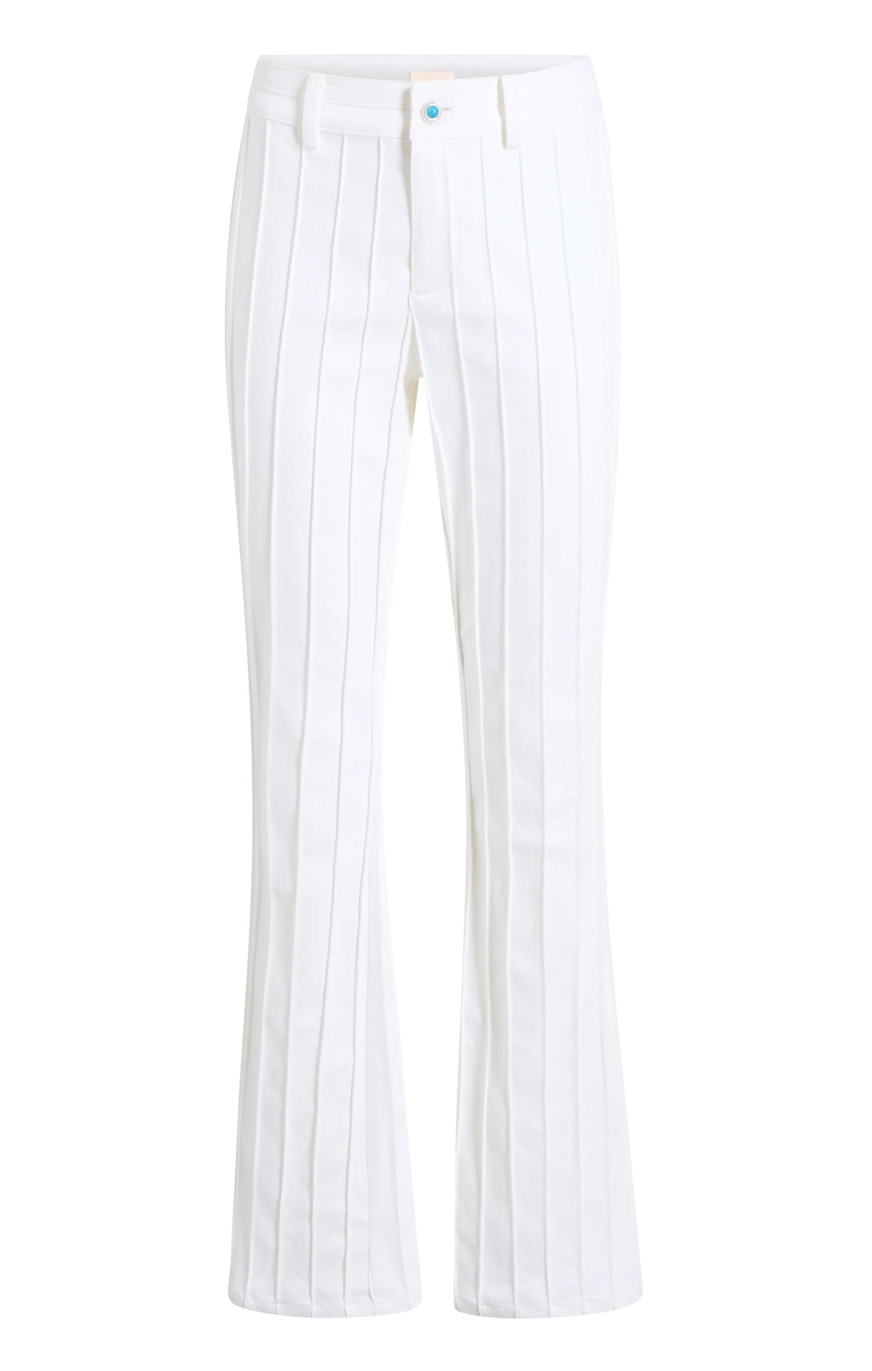 Turquoise Embellished Alina Pant 6 / White | Cinq à Sept