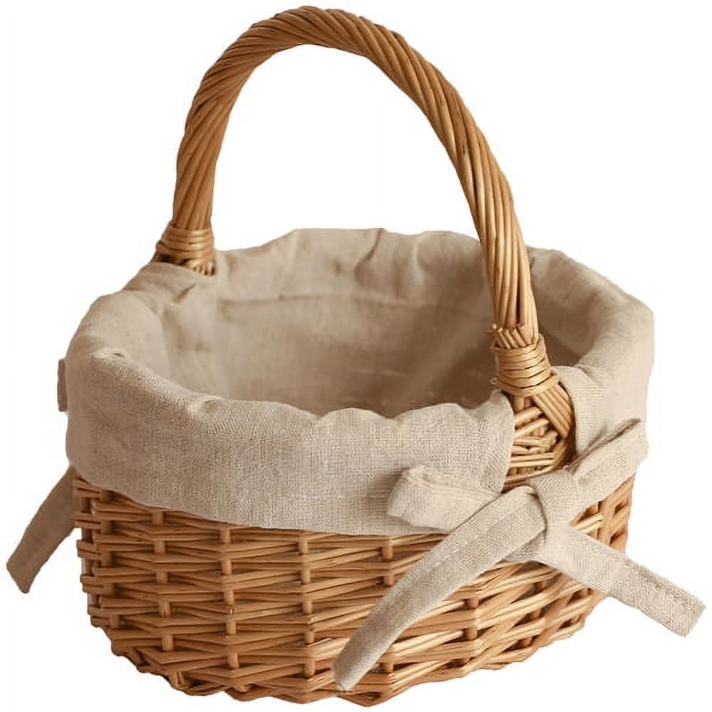 Cheers.US Wicker Rattan Flower Basket, Wedding Flower Girl Baskets, Willow Handwoven Basket with ... | Walmart (US)