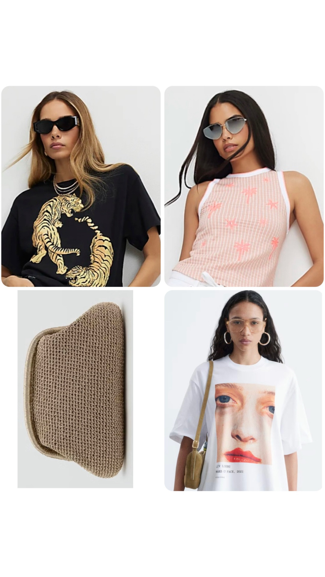 Here are some stylish T-shirts and tops for the Spring and Summer.  I’m also giving the shopping link for the gold lurex bag - one of my recent purchases from MANGO, I also have it in the black!

#LTKspring #LTKuk #LTKstyletip