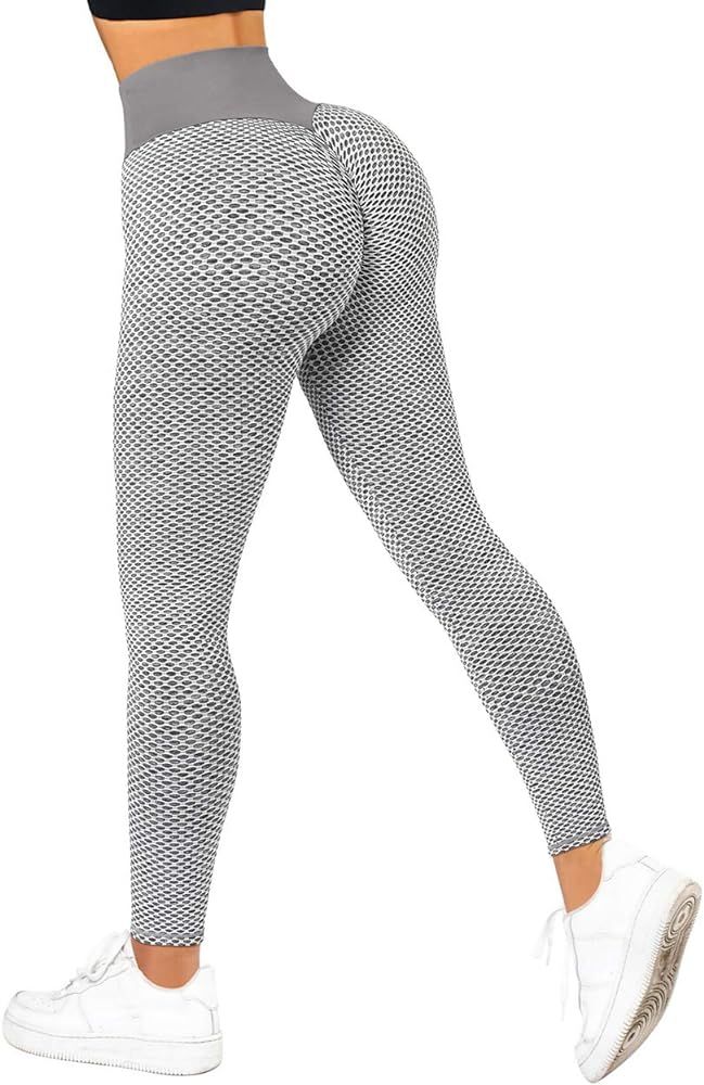 MOOSLOVER Women Scrunch Butt Lifting Workout Leggings Textured High Waist Anti Cellulite Yoga Pan... | Amazon (US)