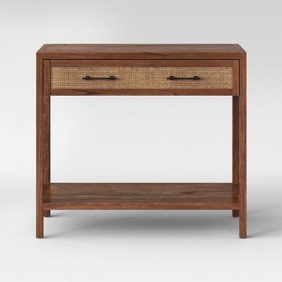 Warwick Wood & Rattan Console Table - Threshold™ | Target