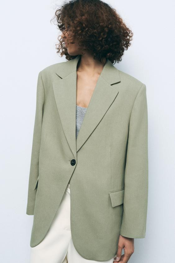 ZW COLLECTION LINEN BLEND BLAZER | Zara UK
