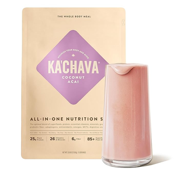 Ka’Chava Whole Body Meal Shake Coconut Acai 2 lb – Vegan Protein Powder with 85+ Superfoods &... | Amazon (US)