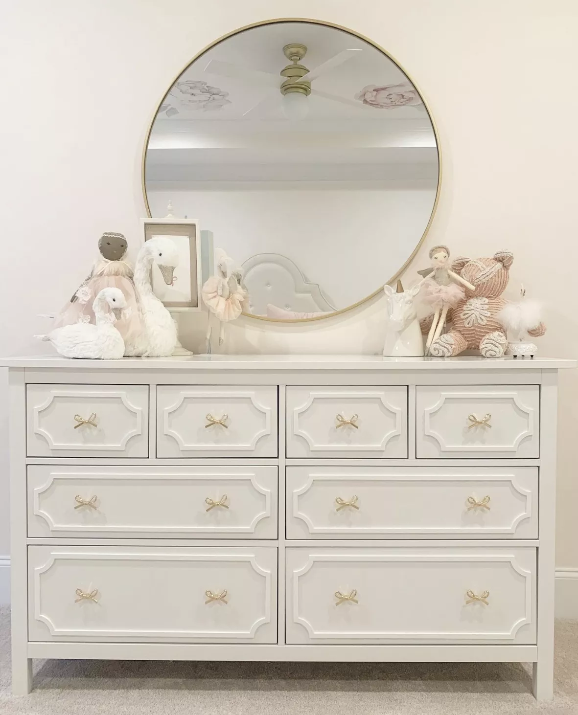 dresser gold knobs Adding Hardware to & Nightstands The nine spacious drawers provide ample storage for clothing Gold Flower Drawer Knobs Creative