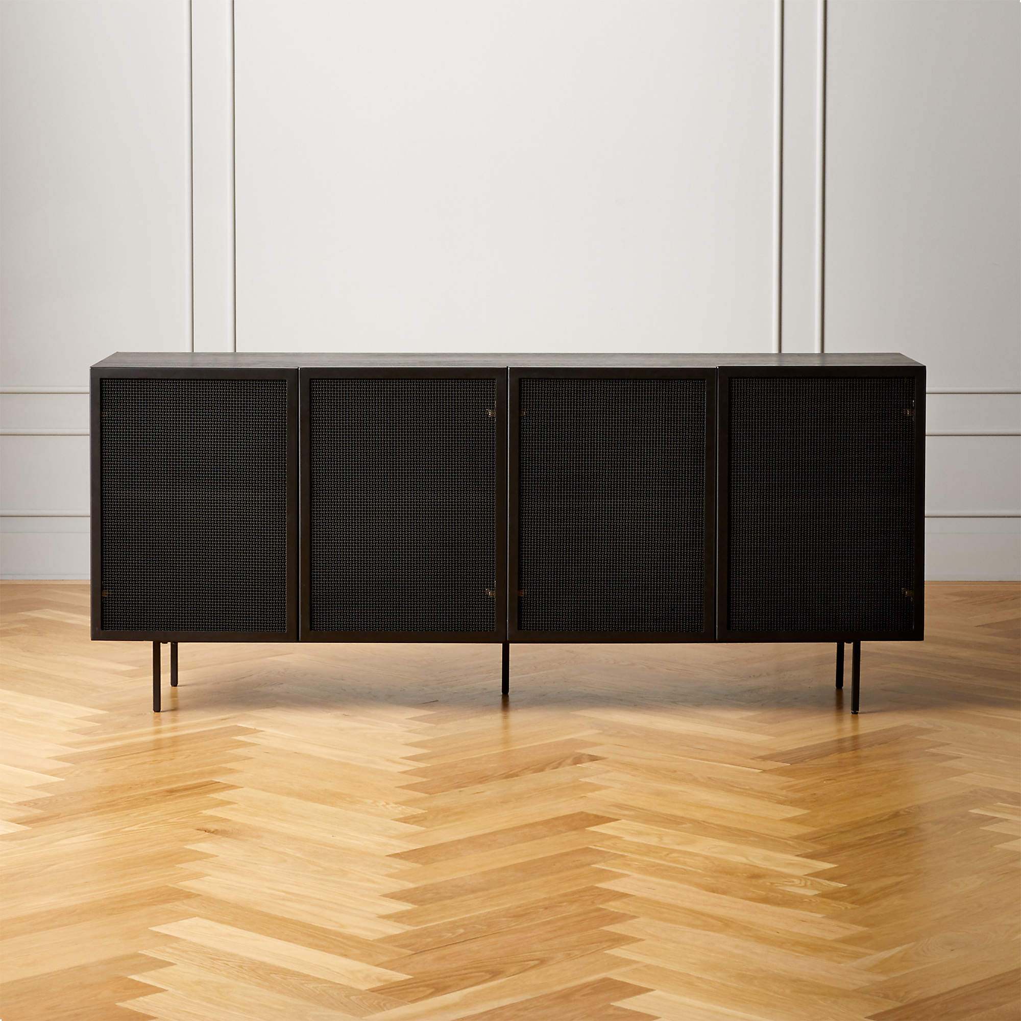 Trace Brass Wire Mesh Cabinet Credenza + Reviews | CB2 | CB2