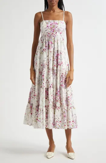 Cinq à Sept Gavin Midsummer Bloom Tiered Cotton Blend Dress | Nordstrom | Nordstrom