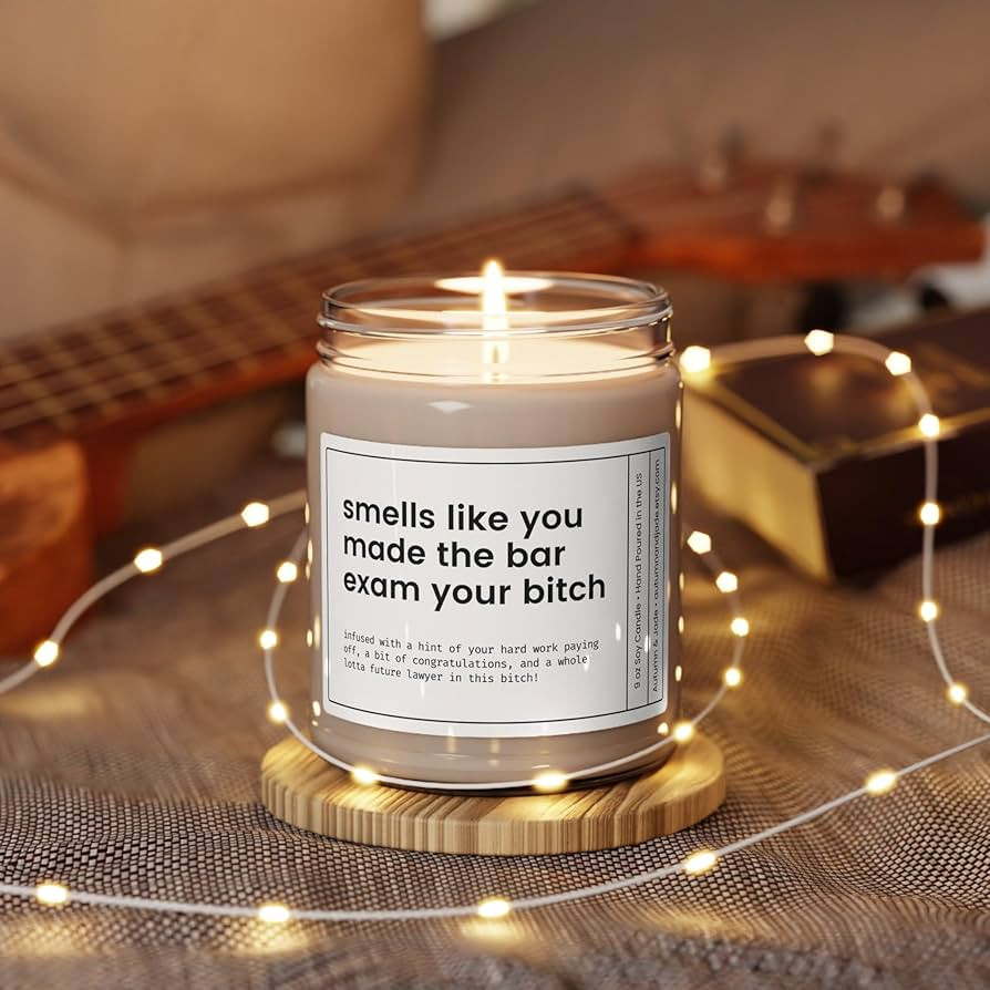 Smells Like You Made The Bar Exam Your Bitch Candle Gift, Passed Bar Exam Candle, Gift for Passin... | Amazon (US)