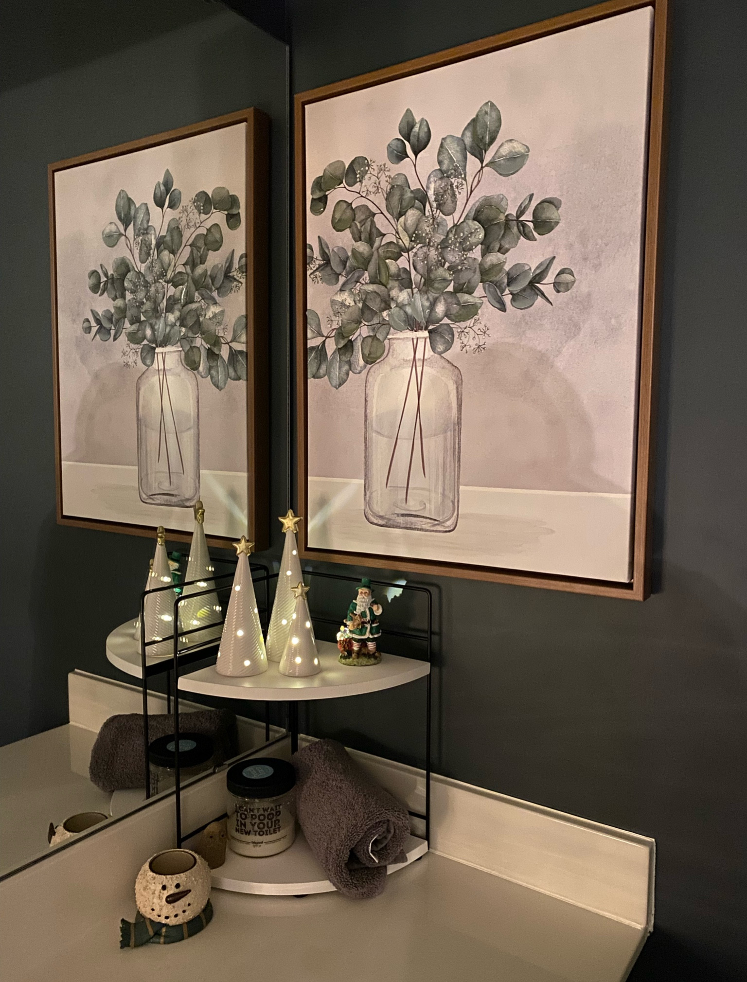 Cute little Christmas Bathroom corner 

#LTKhome #LTKSeasonal #LTKHoliday