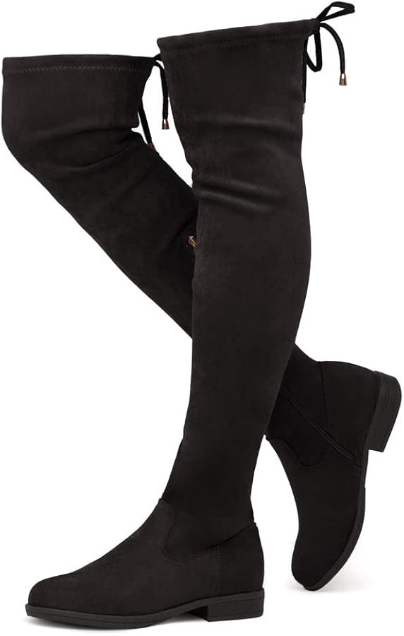 Herstyle Secret Obsession Womens Over the Knee Boots Thigh High Stack Heel Long Stretch Fall Ridi... | Amazon (US)