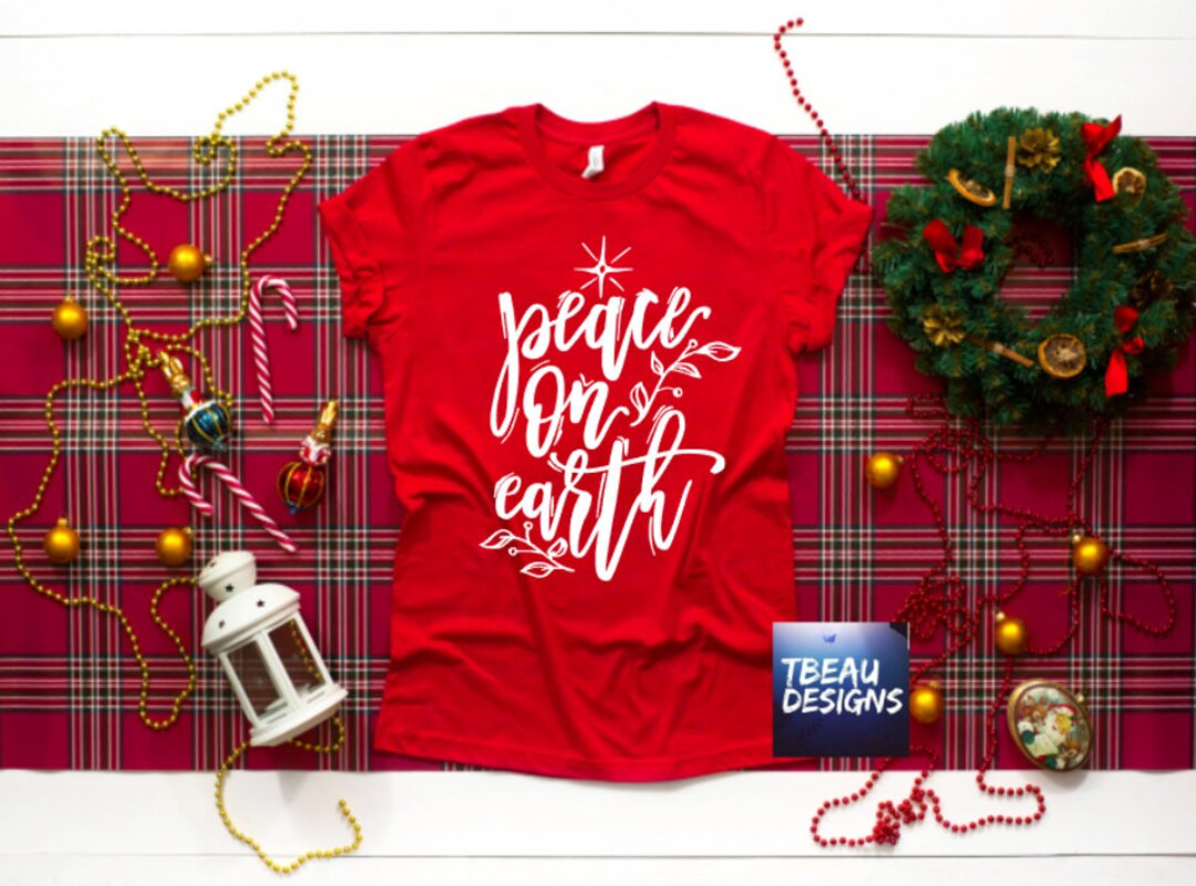 Peace on Earth | Peace Christmas Shirt | Peace Shirt | Motivational Shirt | Inspirational Shirt |... | Etsy (US)