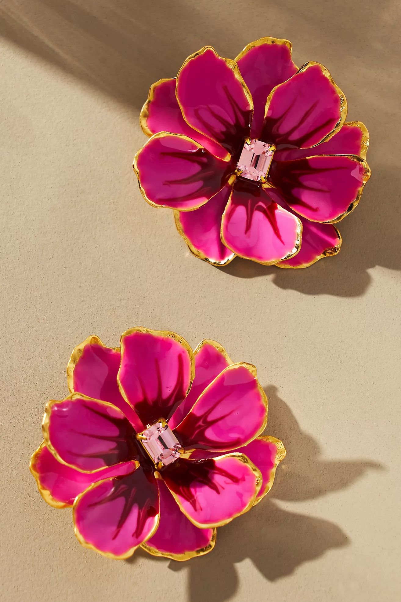 The Pink Reef Hand-Painted Earrings | Anthropologie (US)