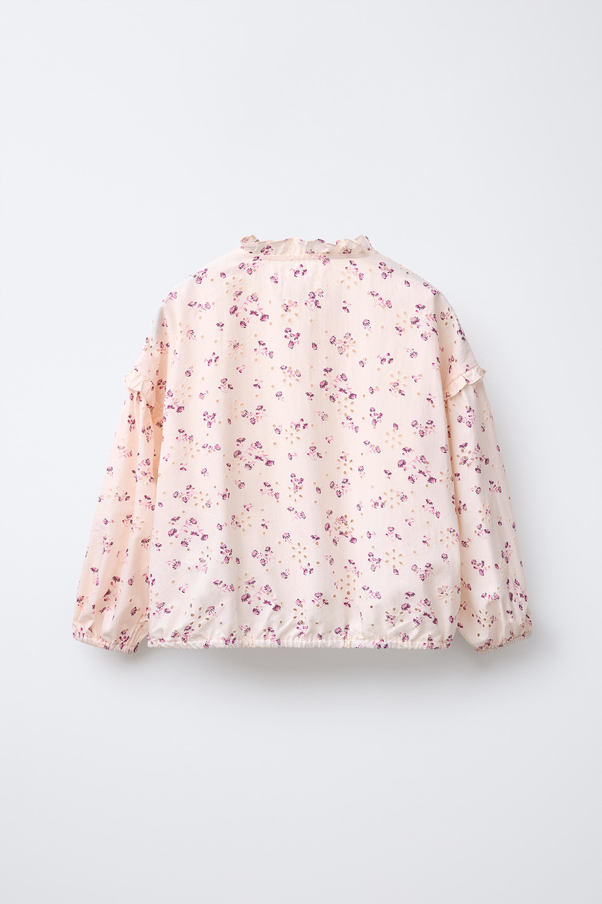 DIE-CUT FLORAL BLOUSE | Zara US