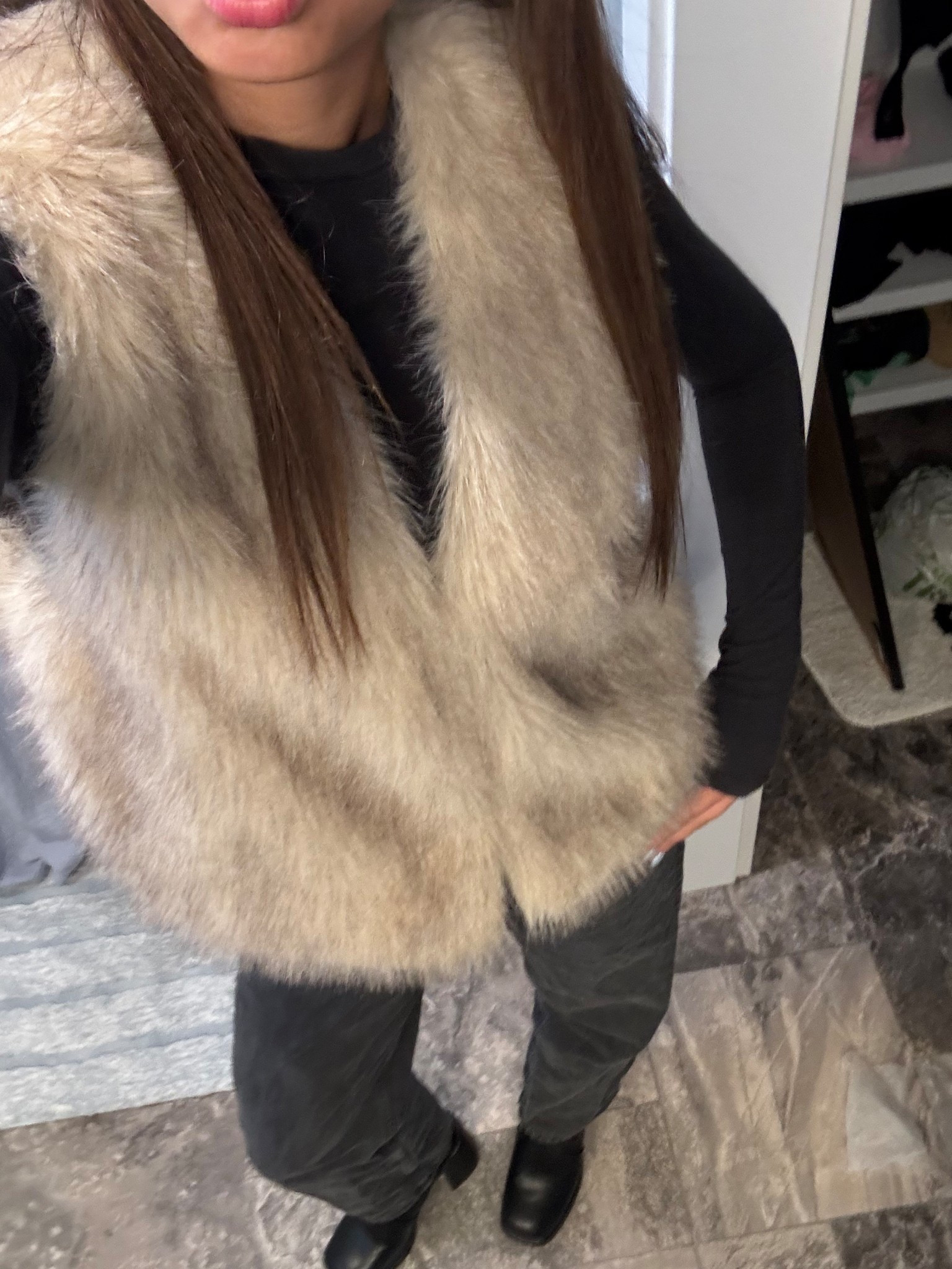 winter fur vest outfit inspo corporate / holiday outfit for the cold season ! 

#LTKootd #LTKHoliday #LTKGiftGuide