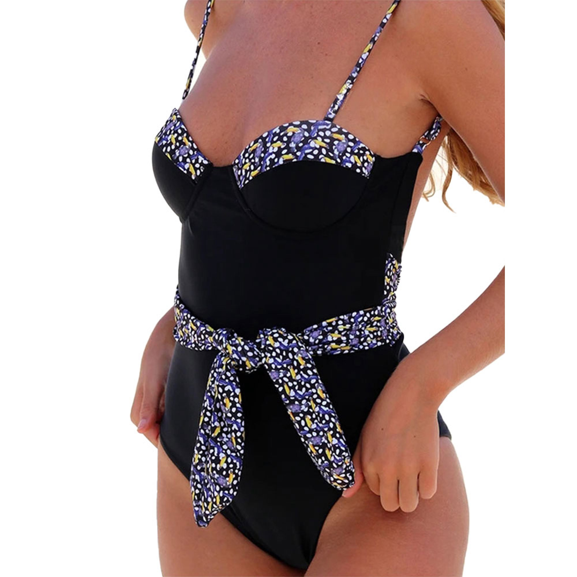 Womens Polka Dot One Piece Push Up Swimsuit Swimwear Bikini Beach Bathing Suits | Walmart (US)