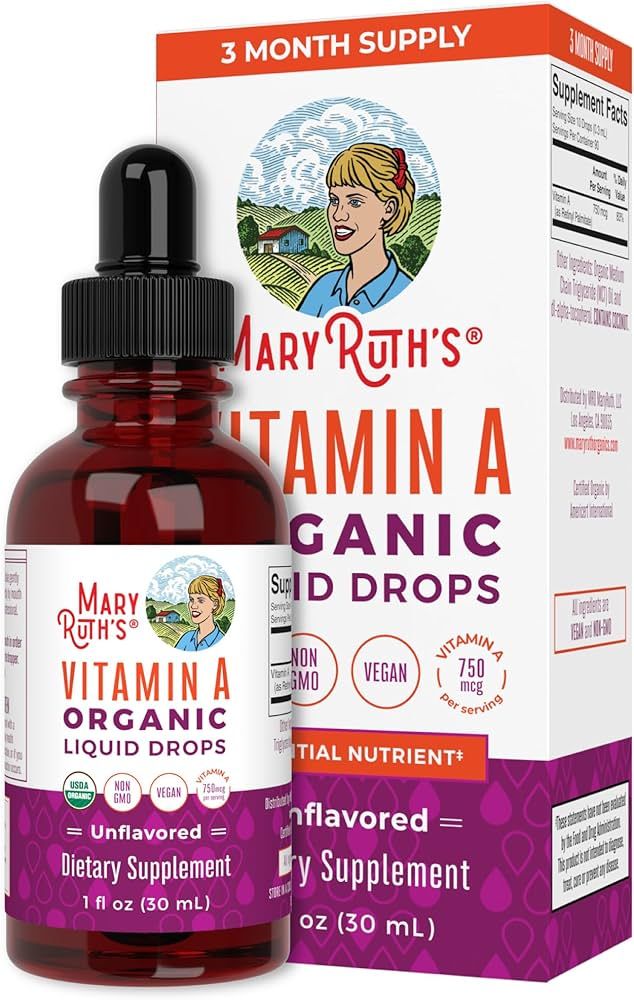 MaryRuth’s USDA Organic Vitamin A Liquid Drops | 3 Month Supply | Immune Support, Eye Health, S... | Amazon (US)