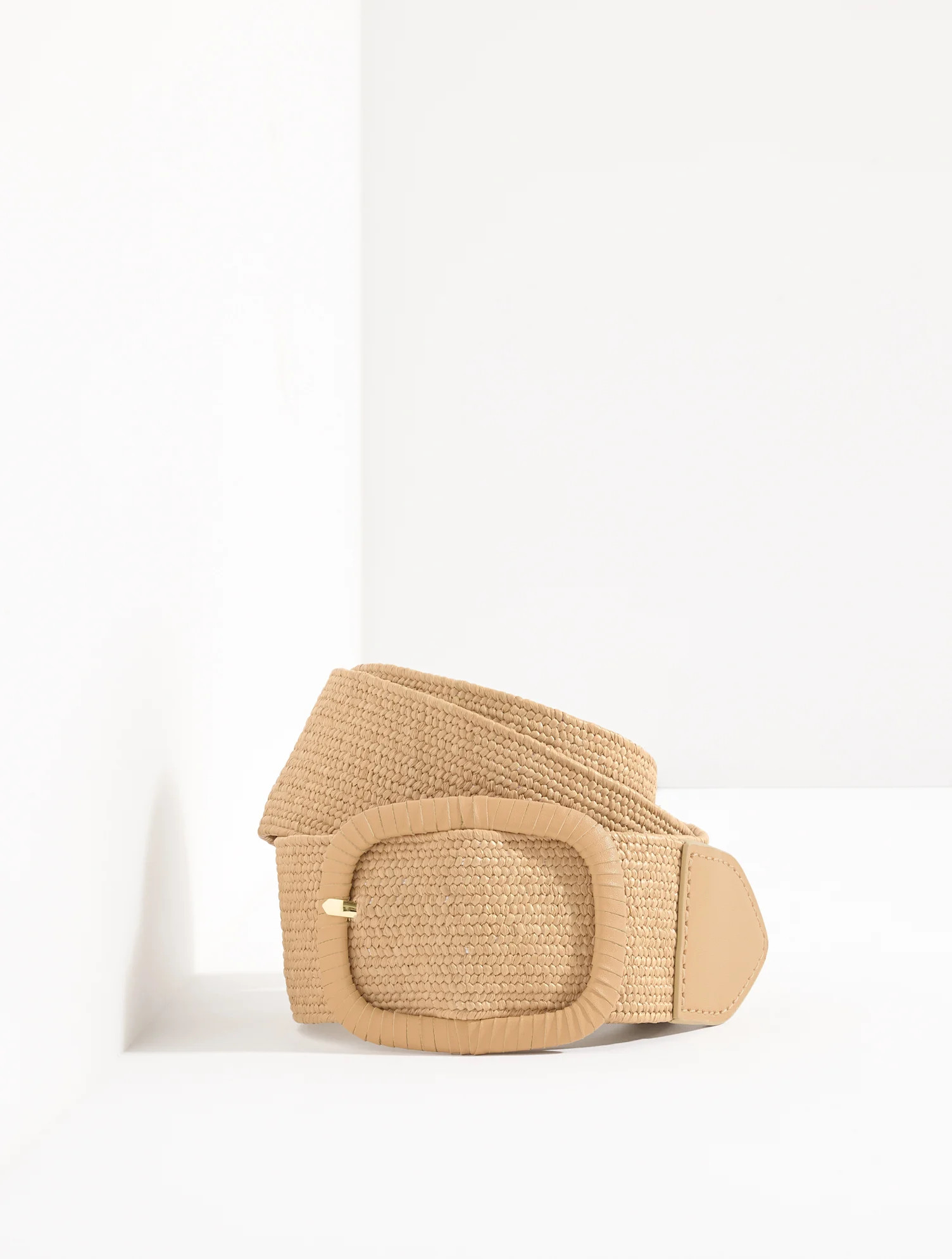 Stretch Straw Belt - Black - XL Talbots | Talbots