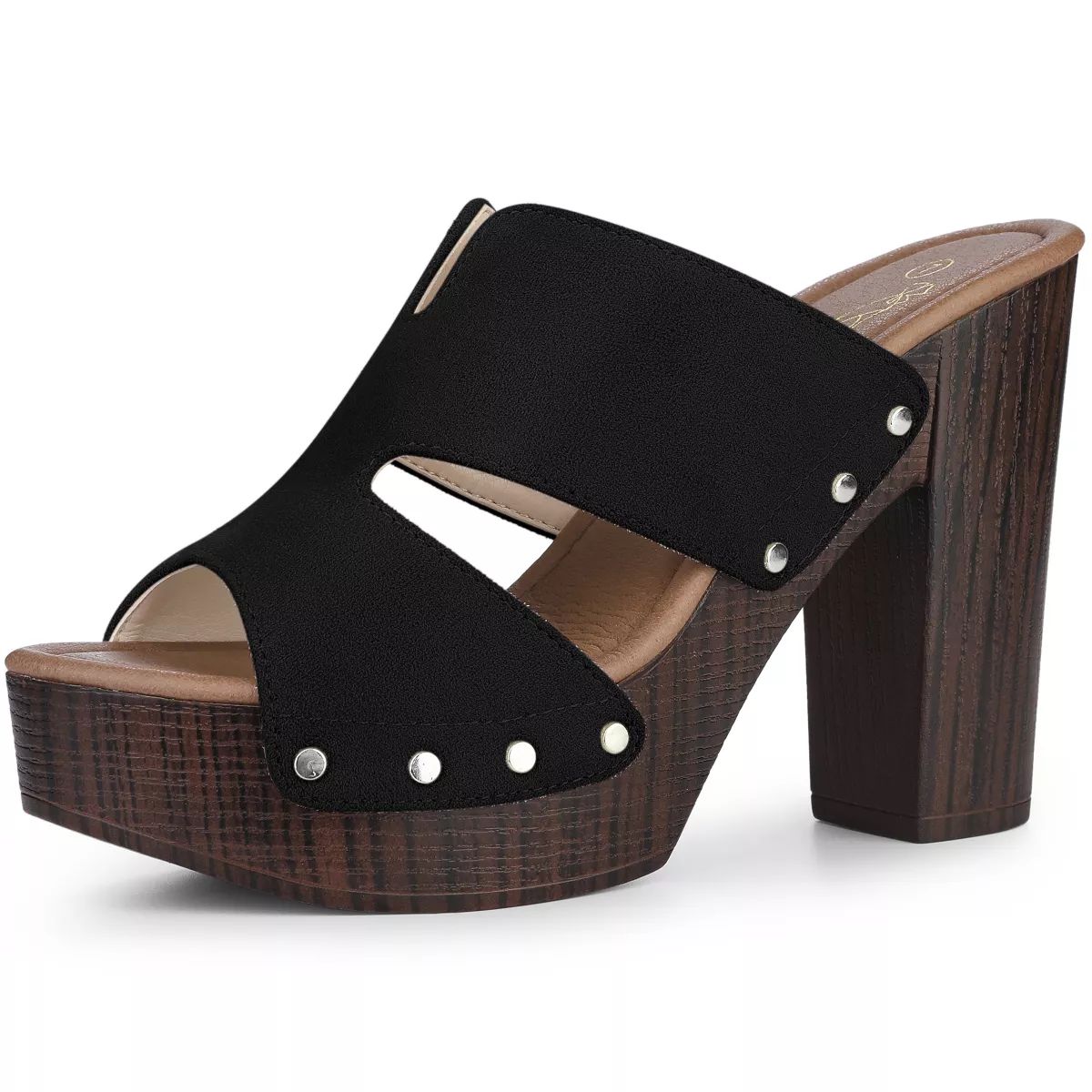 Perphy Women's Sandal Platform Slip on Block High Heels Slides Mule | Target