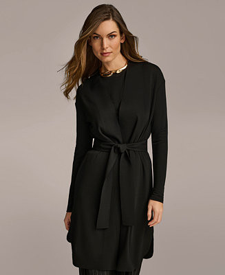 Women's Tie Waist Long Cardigan | Macy's