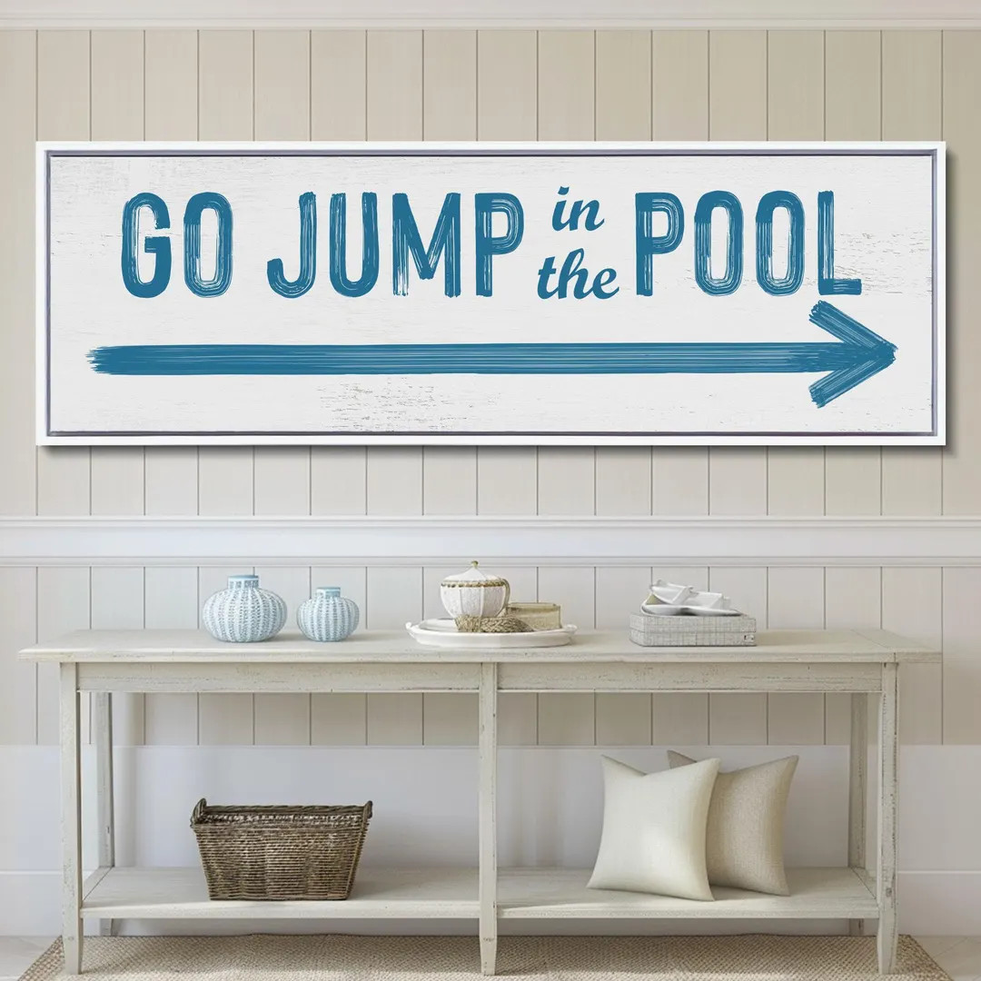 Go Jump in the Pool Sign With Arrow, Pool House Sign - Etsy | Etsy (US)