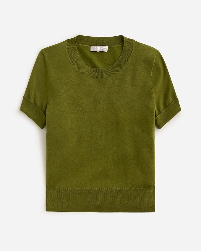 Shrunken TENCEL™ lyocell-blend T-shirt | J.Crew US