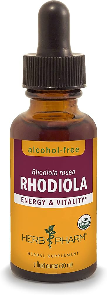 Herb Pharm Certified Organic Rhodiola Root Extract for Energy, Endurance and Stamina, Alcohol-Fre... | Amazon (US)