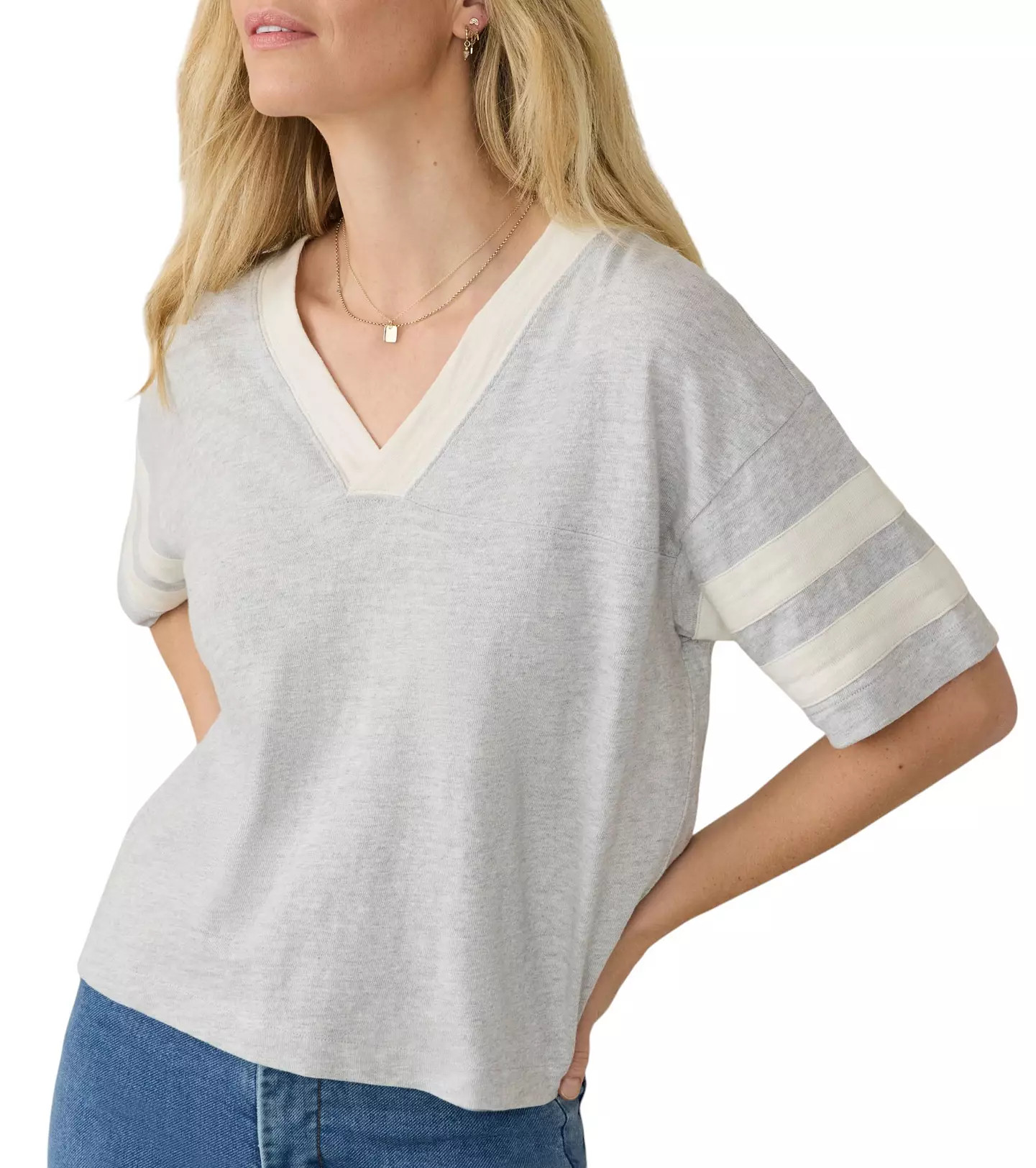 Faherty Women's Sunwashed Slub Varsity Short Sleeve T-Shirt | DICK'S Sporting Goods