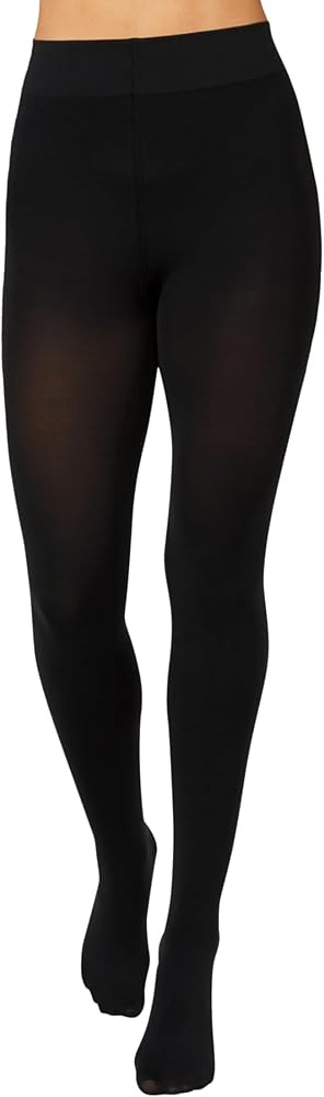 Hanes EcoSmart Women's Same to Waist, Sheer Toe, Blackout Opaque Tights | Amazon (US)