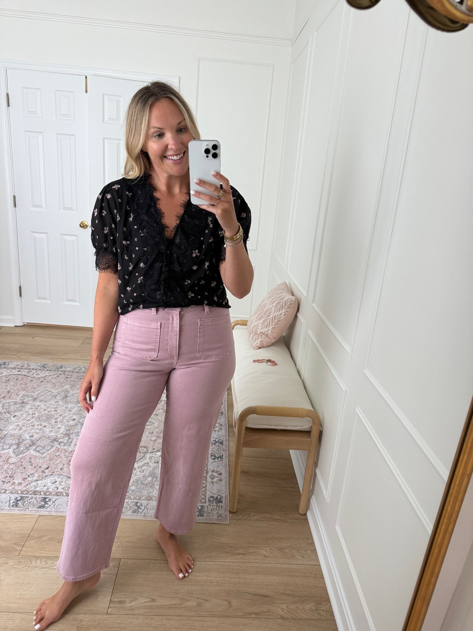 I have this lace top in green too! So pretty for work➡️weekend! Workwear - med top and large / 10 pants

#LTKSeasonal #LTKMidsize #LTKWorkwear