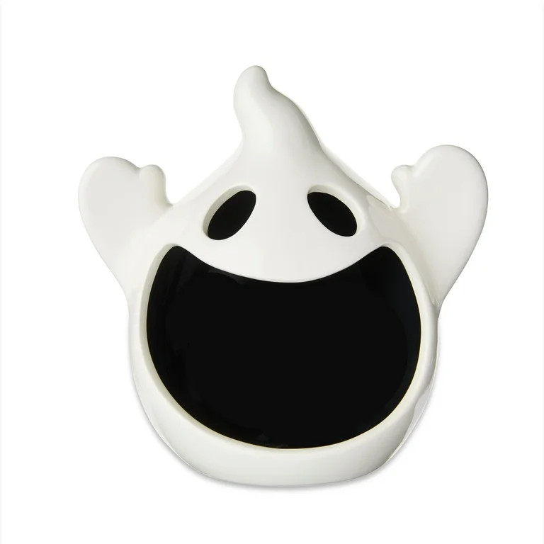 Halloween 2 Pack Ceramic Ghost Candy Bowl Tabletop Decoration, White, 5.75 in, by Way to Celebrat... | Walmart (US)