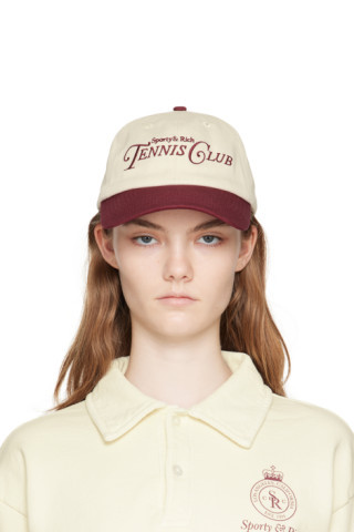 Off-White & Red Rizzoli Tennis Cap | SSENSE