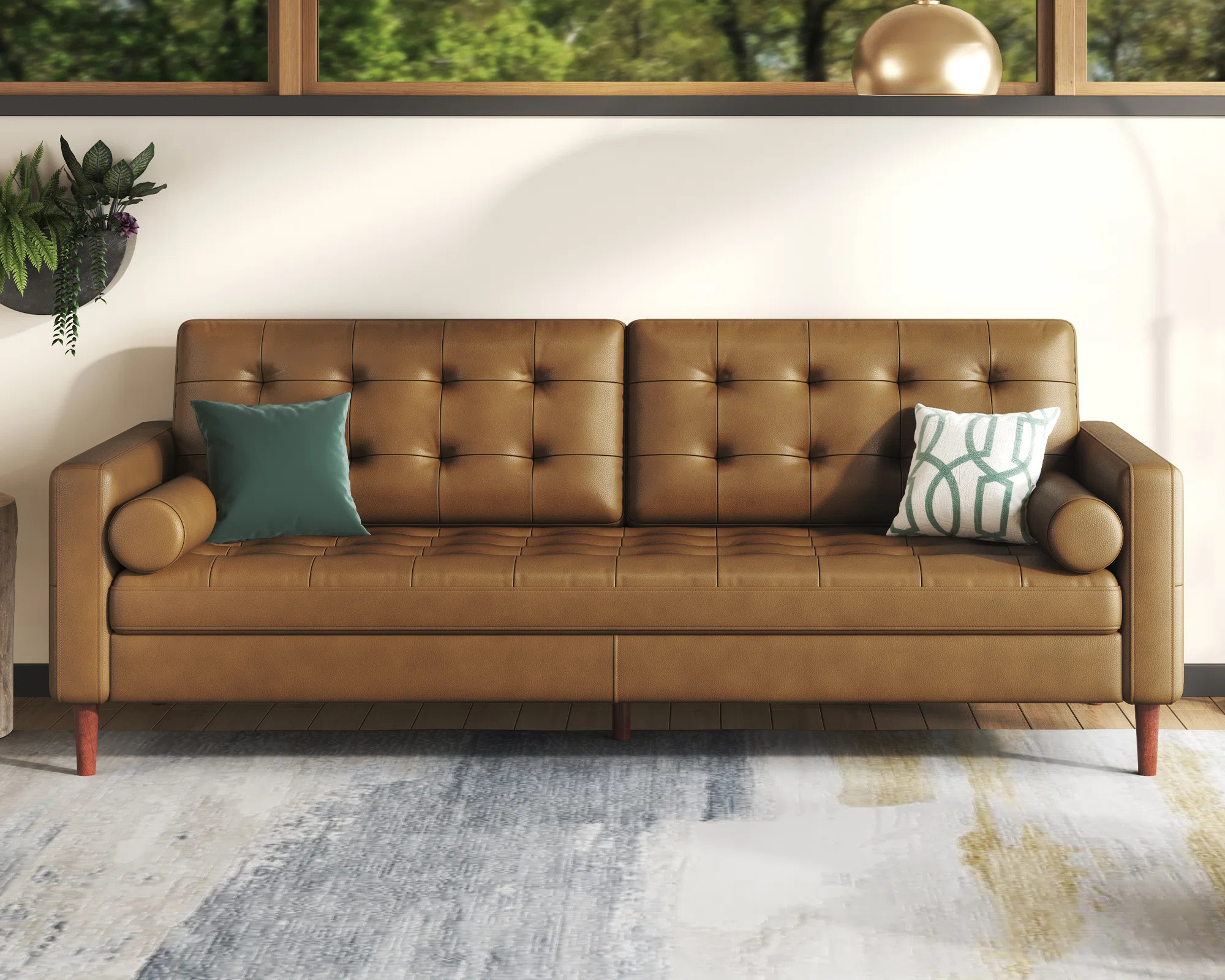 Trent Austin Design® Anvi 80'' Leather Sofa & Reviews | Wayfair | Wayfair North America
