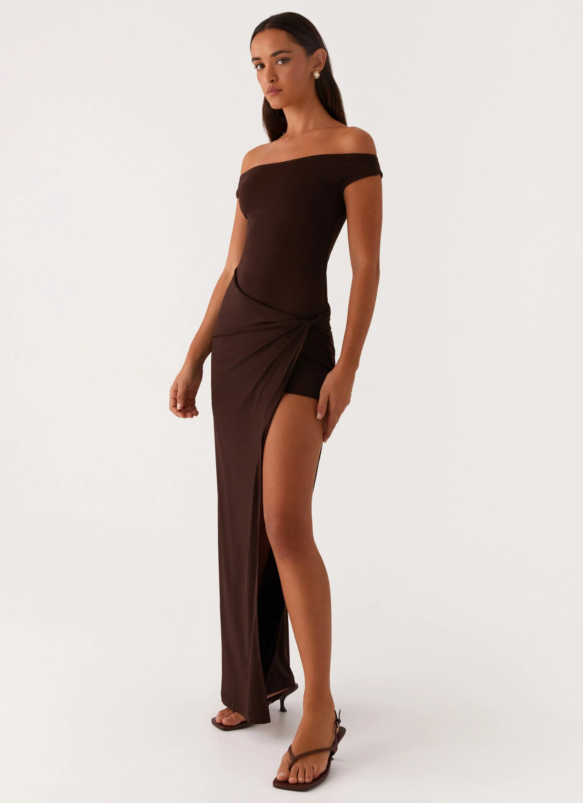Amerie Maxi Dress - Chocolate | Peppermayo (Global)