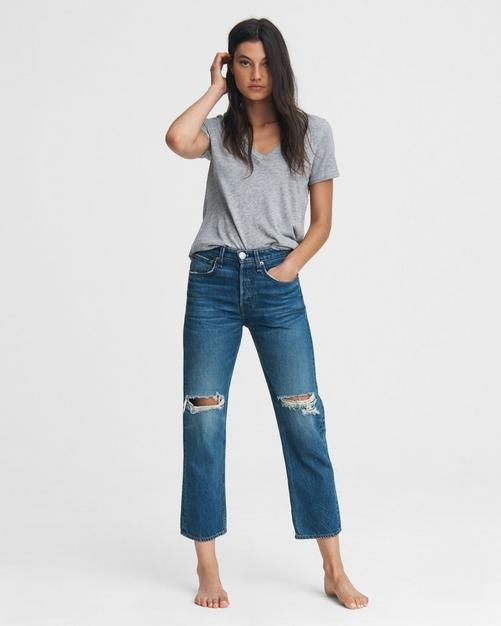 Maya high-rise straight - potrero | rag + bone