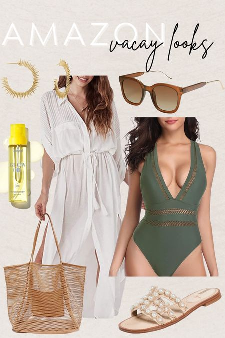 Amazon- Amazon finds- beach- summer outfit inspo- summer outfit ideas- beach inspo- beach outfit inspo- poolside outfit- swim- swimsuit- bathingsuit- gold jewelry- gold earrings- poolside coverup- bathingsuit coverup- straw bag- travel bag- sandals- shoe inspo- summer outfit- beach hat- 

#LTKSeasonal #LTKtravel #LTKstyletip