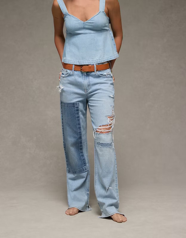 AE Strigid Low-Rise Ex-Boyfriend Jean | American Eagle Outfitters (US & CA)