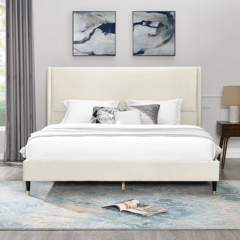 Latitude Run® Zyrese Upholstered Wingback Bed | Wayfair | Wayfair North America