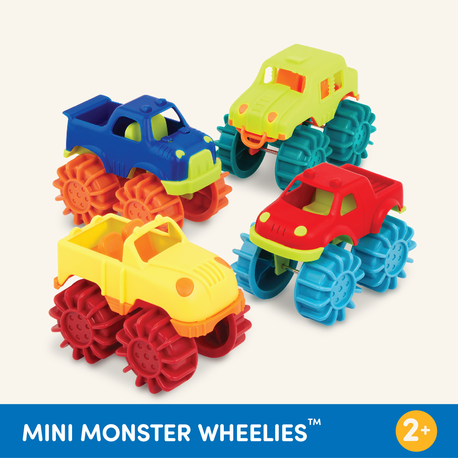 Battat 6 Mini Monster Trucks Indoor and Outdoor Play for Kids 2 Years Old | Walmart (US)